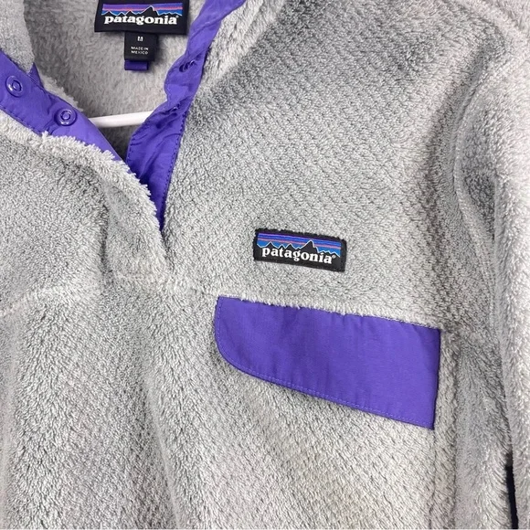 Patagonia Grey Half-Button Fleece Jacket - Picture 12 of 13